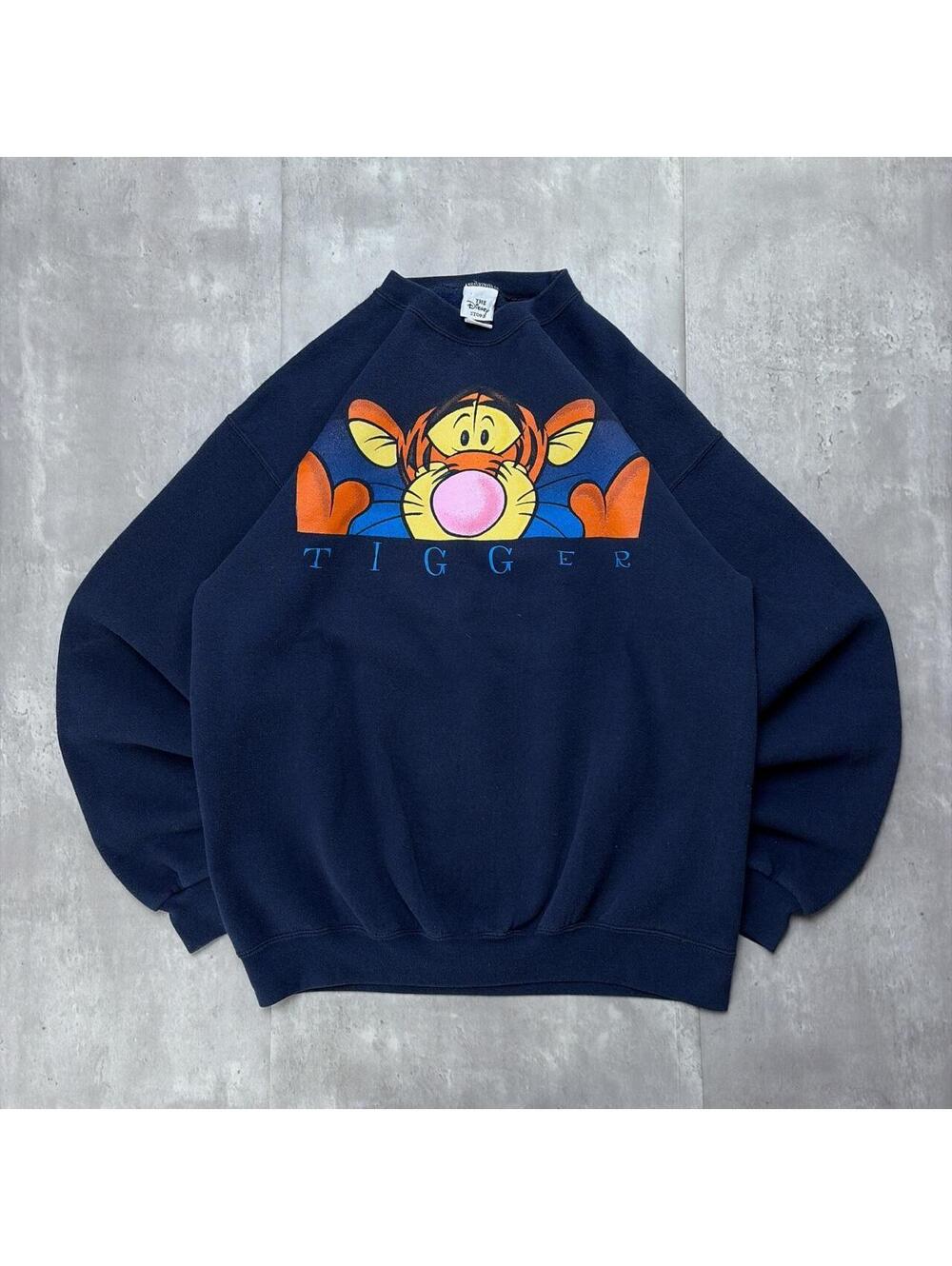Vintage 90’s Navy Disney Tiger Boxy Crewneck Sweater